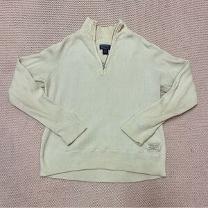 ✰ ivory polo jeans company quarter zip ✰